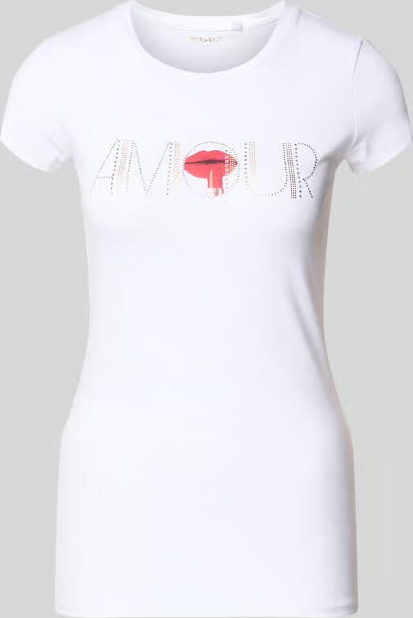 Guess T-shirt met siersteentjes