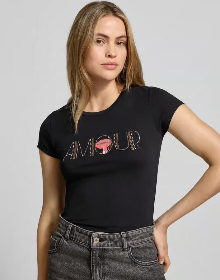 Guess T-shirt met siersteentjes - Foto 2