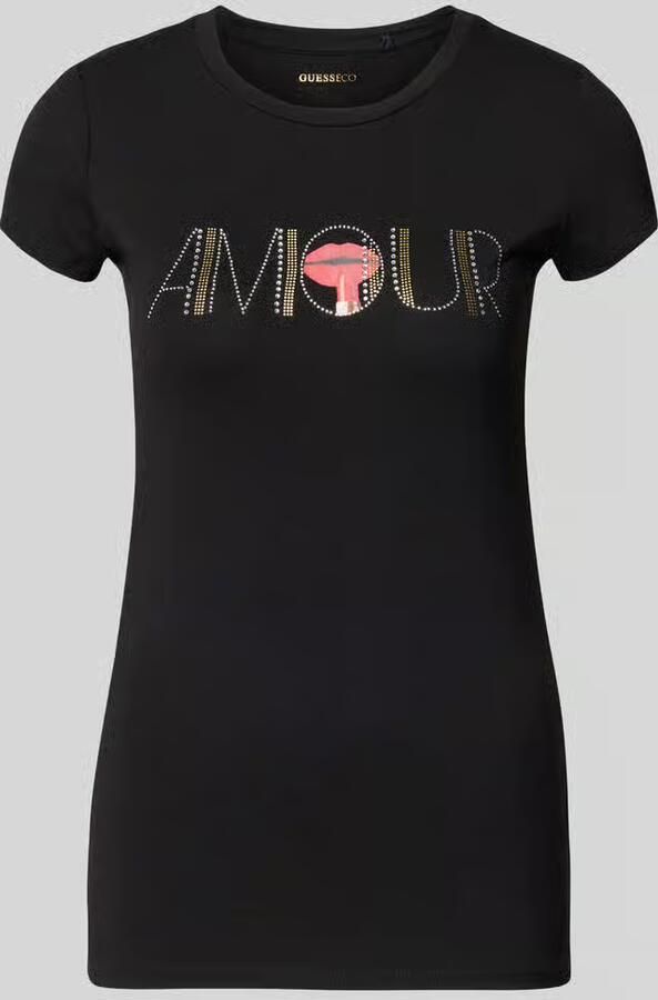 Guess T-shirt met siersteentjes
