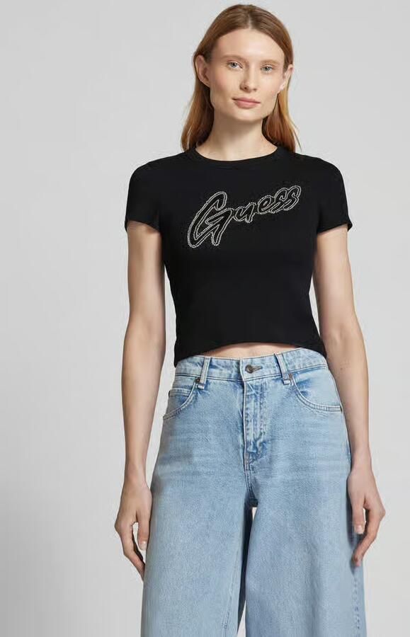 Guess T-shirt met siersteentjes - Foto 2