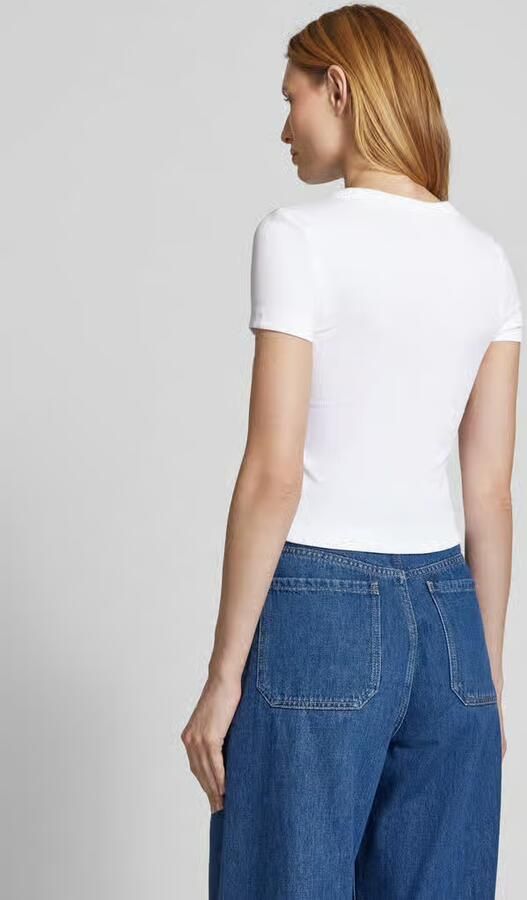 Guess T-shirt Korte Mouw SS CN RIB LOGO TEE