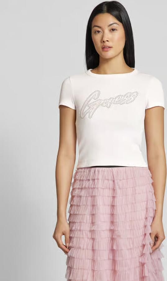 Guess T-shirt met siersteentjes - Foto 2
