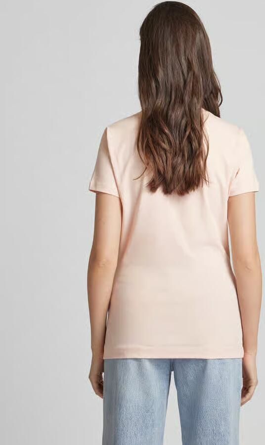 Guess Satin Triangle Dames T-shirt Pink Dames