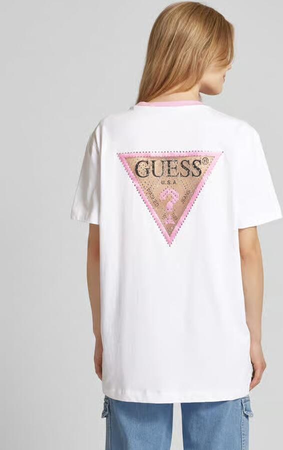 Guess Wit T-shirt met korte mouwen en details White Dames