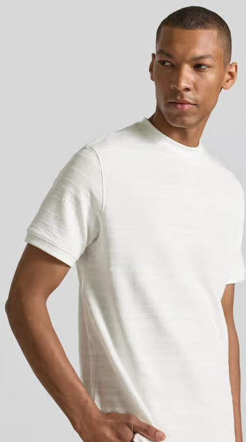 Guess T-shirt met structuurpatroon en ronde hals