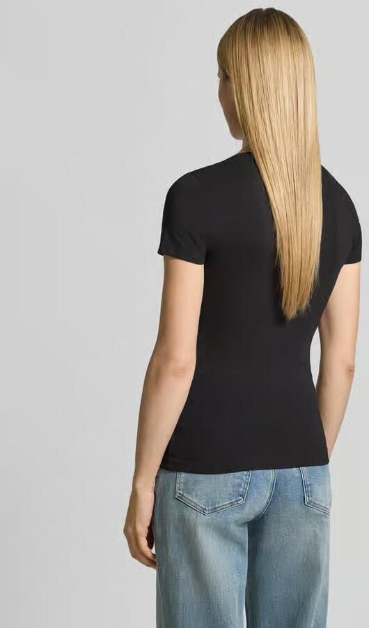 Guess T-shirt met U-hals model 'SCRIPT' - Foto 3