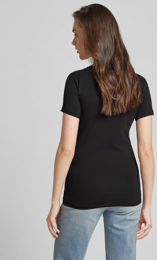 Guess Zwarte Katoenen T-shirt met korte mouwen Black Dames - Foto 2