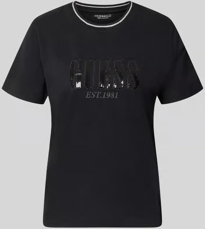 Guess T-shirt van puur katoen met logodetail