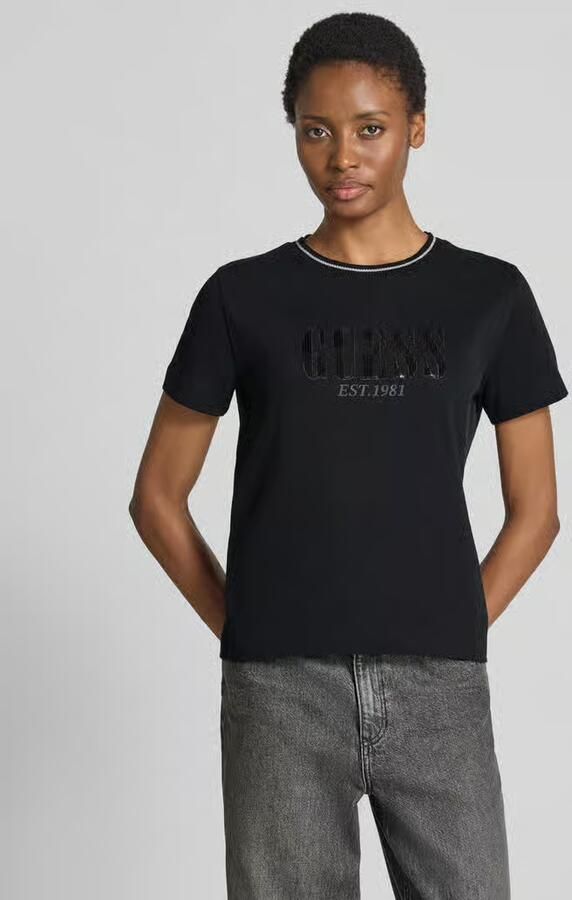 Guess T-shirt van puur katoen met logodetail - Foto 2