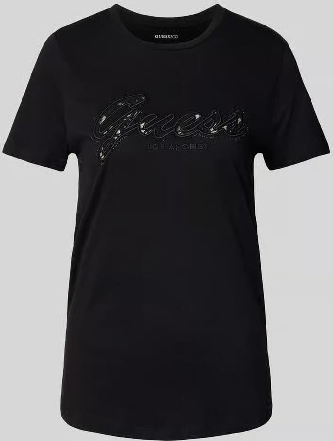 Guess T-shirt Korte Mouw T-shirt femme Script Lace Logo Easy