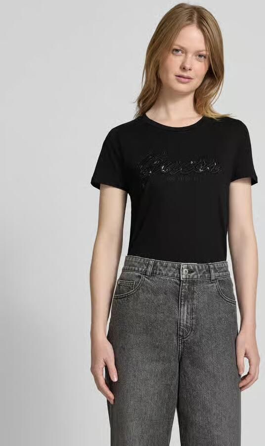 Guess T-shirt Korte Mouw T-shirt femme Script Lace Logo Easy - Foto 4
