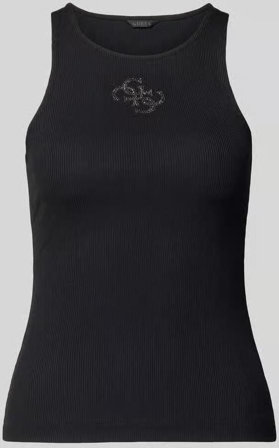 Guess Tanktop in riblook met logo - Foto 2