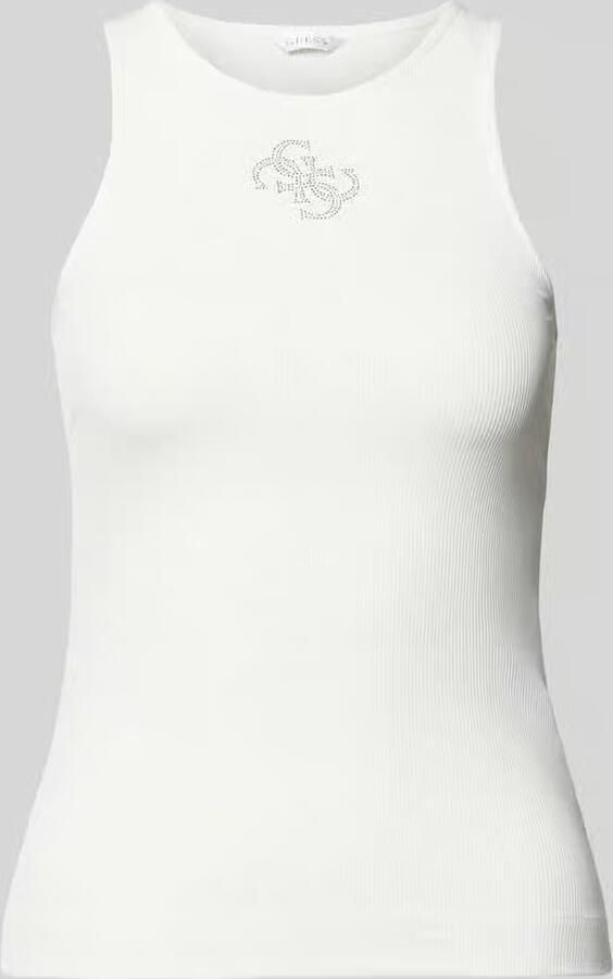 Guess Tanktop in riblook met logo - Foto 2