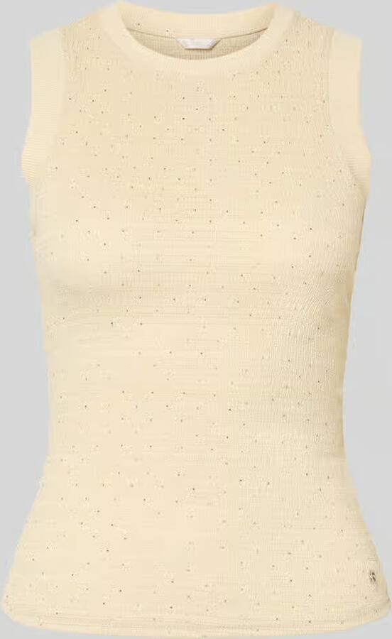 Guess Top met siersteentjes en ronde hals