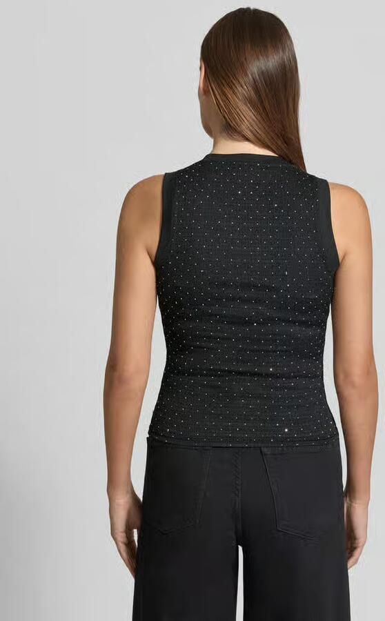 Guess Top met siersteentjes en ronde hals