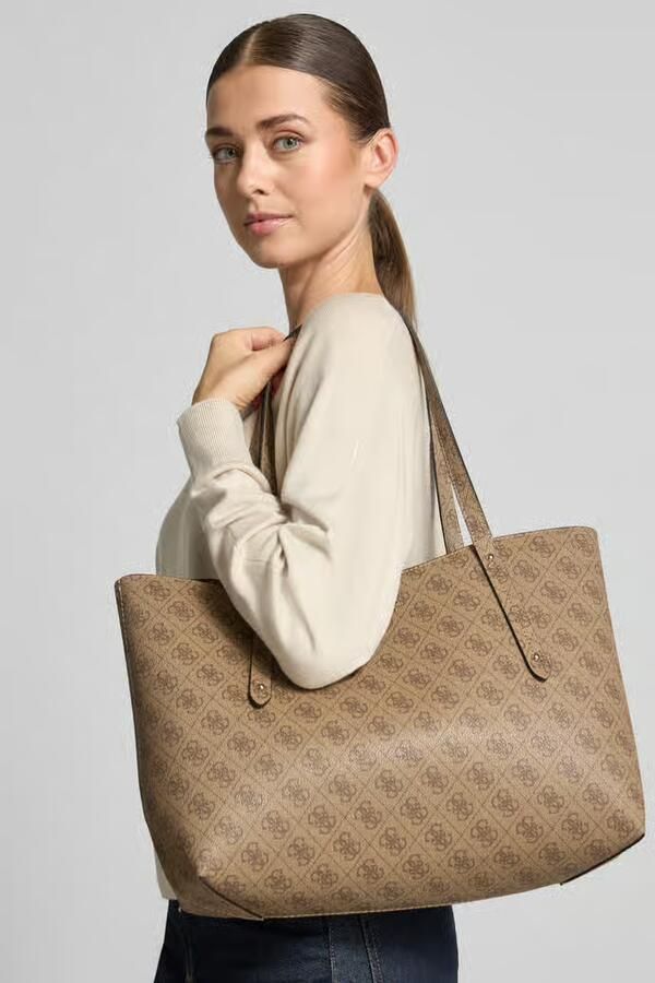 Guess Handtas met labelapplicatie model 'BRENTON TOTE' - Foto 5