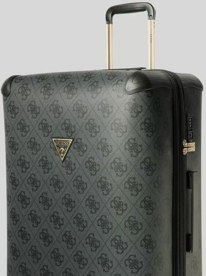 GUESS trolley Berta 70 cm. met logoprint antraciet