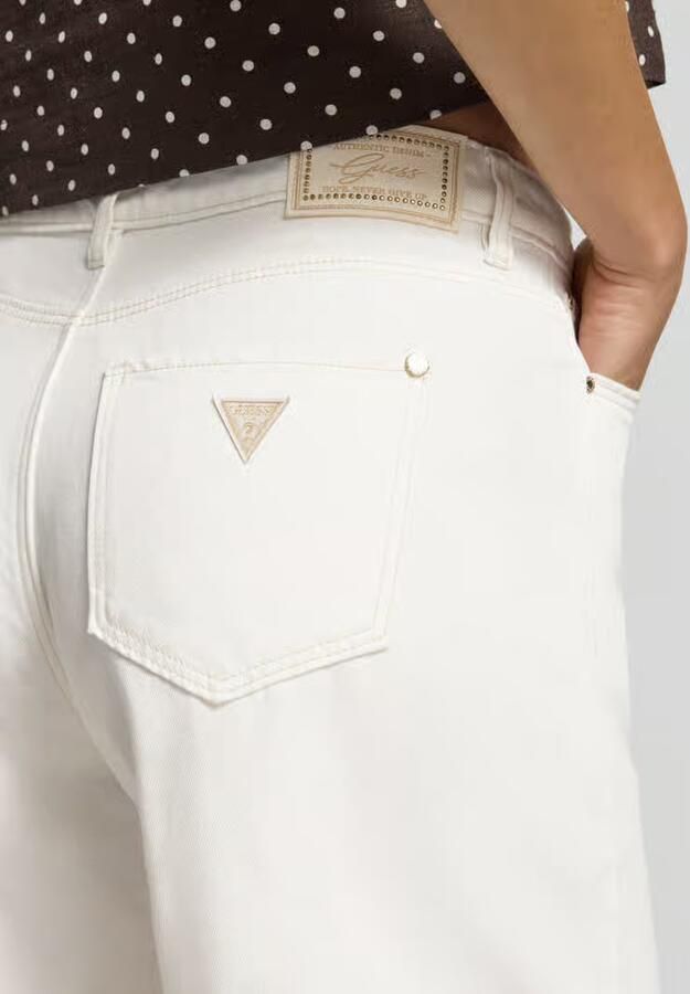 Guess wide fit korte broek met lyocellgehalte in denimlook