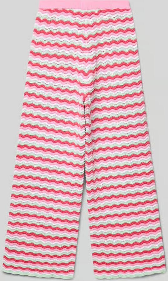 Guess Wide leg broek van stof in gehaakte look