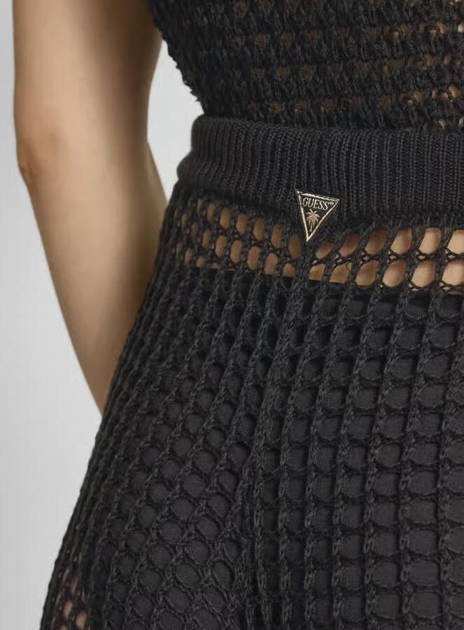 Guess Wide leg gehaakte broek met ajourpatroon