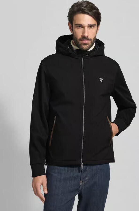 Guess Zwarte winddichte capuchonjas Black Heren - Foto 2