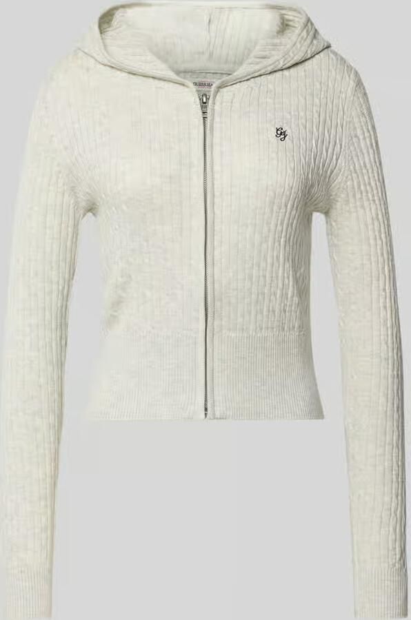 Guess Jeans Gebreid jack met wol en zijde