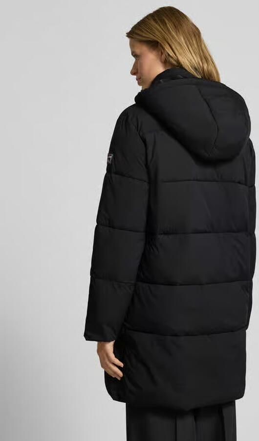 GUESS Jeans Gewatteerde lange jas met capuchon en logo