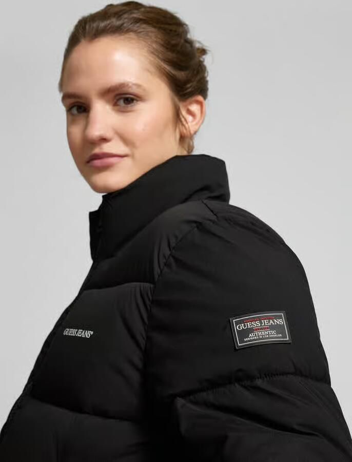 Guess Zwarte polyesterjas en -jas voor vrouwen Black Dames