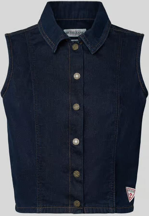 GUESS Jeans Kort jeansblouse met labelpatch - Foto 2