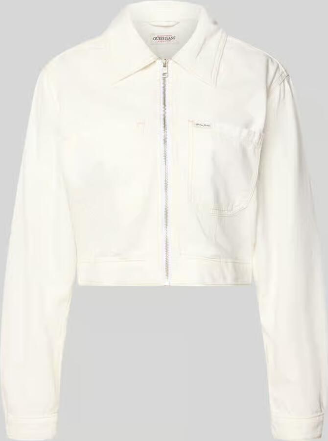 GUESS Jeans Kort jeansjack met borstzakken en labelpatch - Foto 2