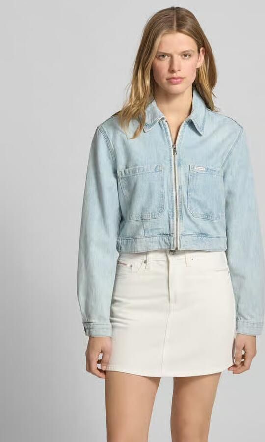 GUESS Jeans Kort jeansjack met ritssluiting - Foto 4
