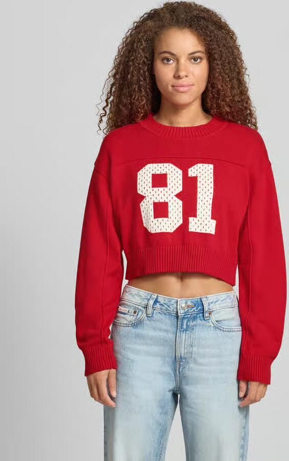 Guess Jeans Korte gebreide pullover met ronde hals - Foto 2