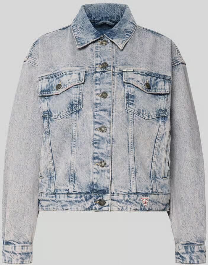 GUESS Jeans Oversized jeansjack met borstzakken en labelpatch - Foto 2