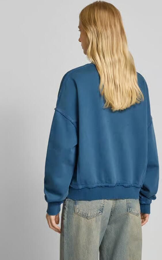 Guess Jeans Oversized sweatshirt met labelstitching model 'GO'