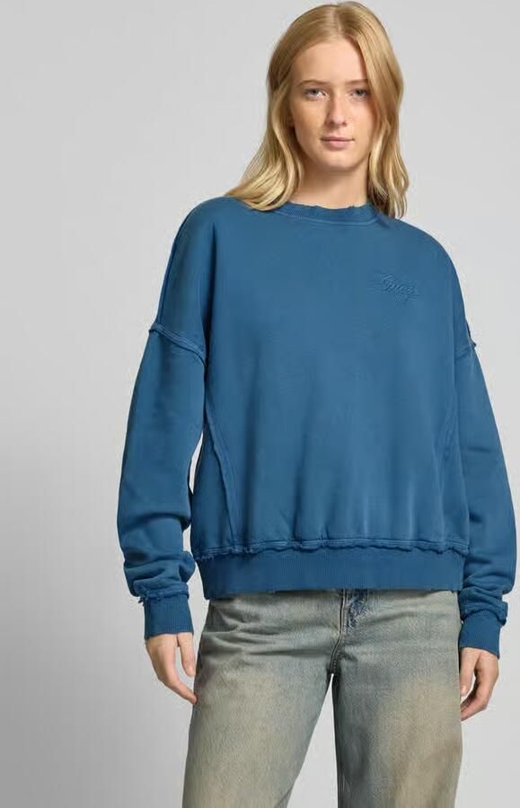 Guess Jeans Oversized sweatshirt met labelstitching model 'GO' - Foto 2