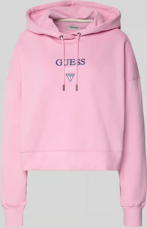 GUESS Jeans Relaxed fit hoodie met logostitching model 'Baker' - Foto 2