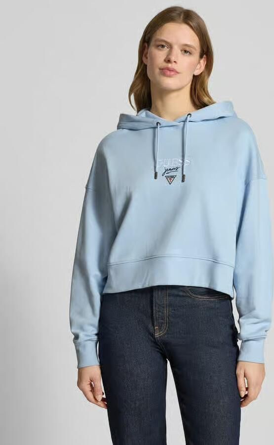 GUESS Jeans Relaxed fit hoodie met logostitching model 'Baker' - Foto 3