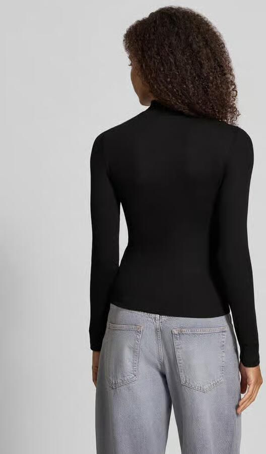 GUESS Jeans slim fit longsleeve van katoenmix met logopatch - Foto 3