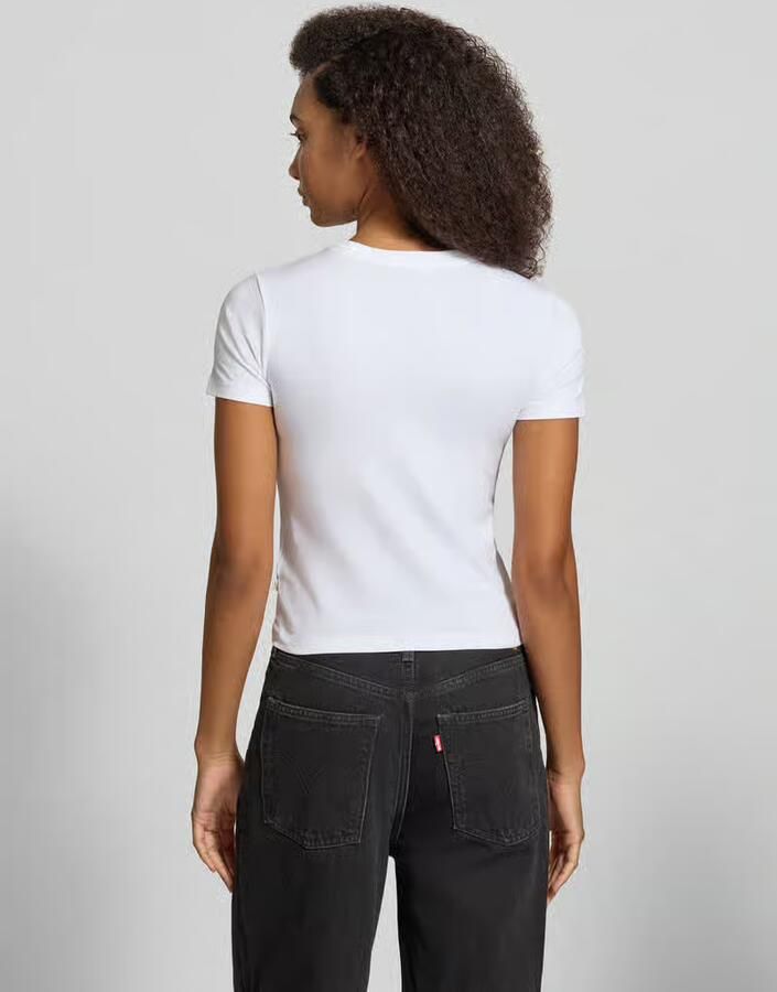 GUESS Jeans slim fit longsleeve van katoenmix met logopatch - Foto 2