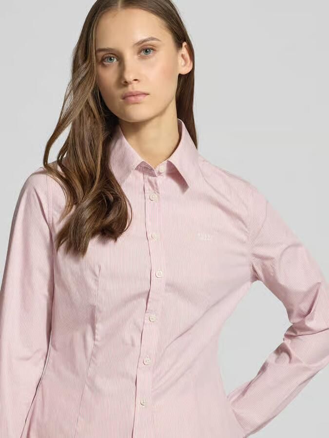 GUESS Jeans Slim fit overhemdblouse van puur katoen