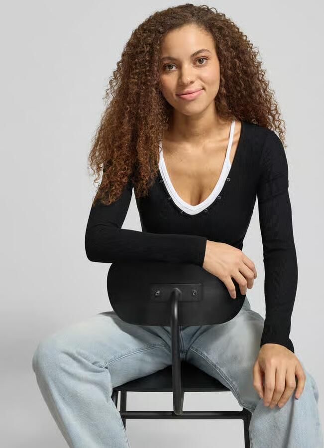 Guess Jeans Slim fit shirt met lange mouwen en structuurmotief - Foto 2