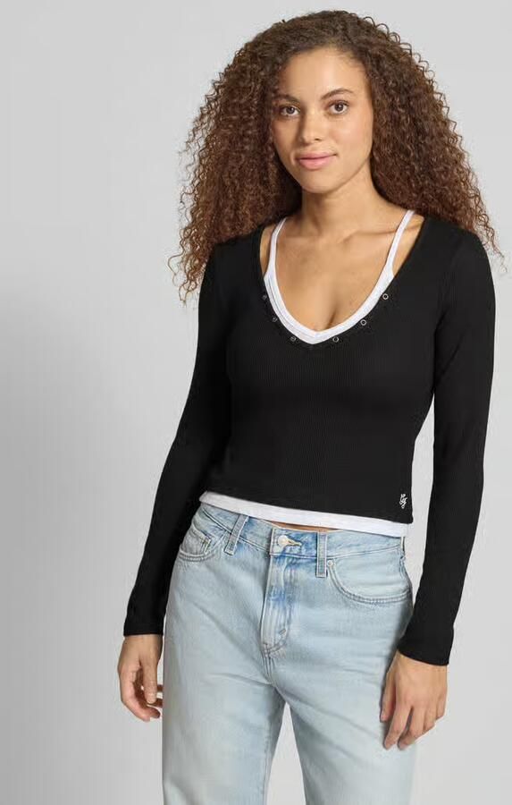 GUESS Jeans Slim fit Shirt met lange mouwen met Structuurpatroon - Foto 4