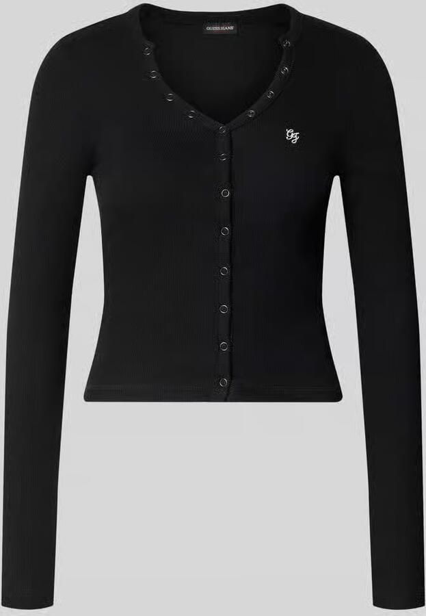 GUESS Jeans Slim fit shirt met lange mouwen van katoenmix