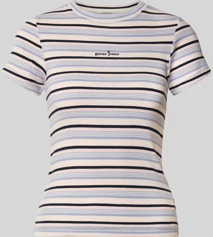 GUESS Jeans slim fit T-shirt met gestikt logo