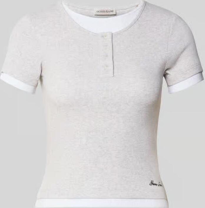 GUESS Jeans slim fit T-shirt met gestikt logo