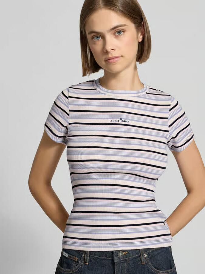 GUESS Jeans slim fit T-shirt met gestikt logo - Foto 2