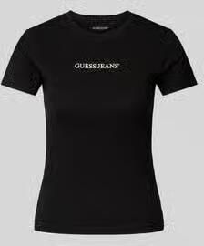 Guess Zwarte Crew Neck Tee voor Vrouwen Black Dames - Foto 3