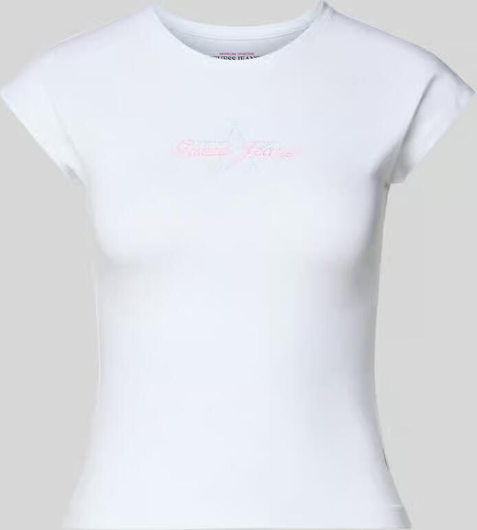 Guess Jeans Slim fit T-shirt met logostitching