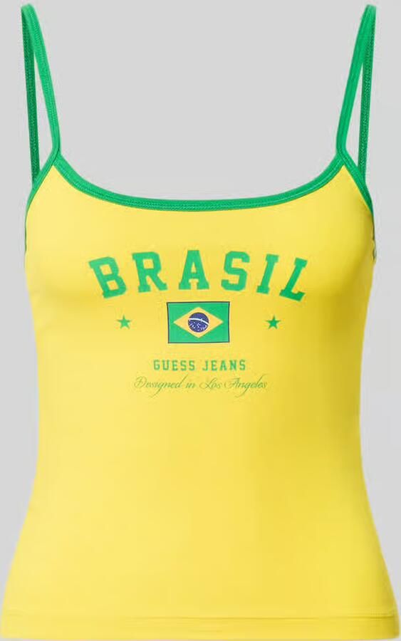 GUESS Jeans slim fit top met statementprint