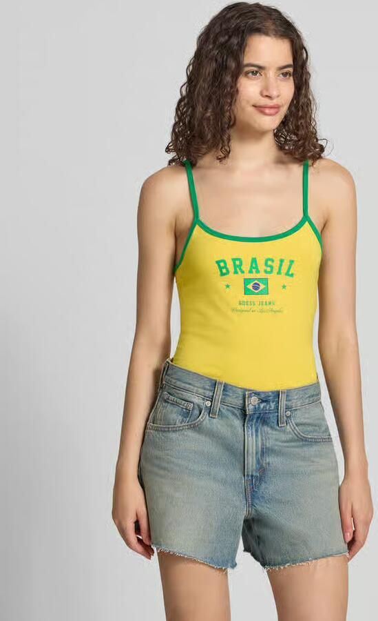 GUESS Jeans slim fit top met statementprint - Foto 2